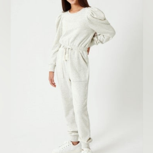 Habitual Kids Puff Sleeve Votton Blend One P Jumpsuit - Picture 3 of 7